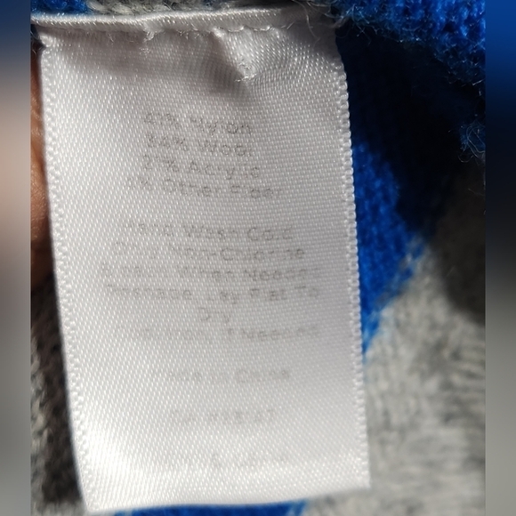 Talbots Gray and Blue Striped Sweater Wool Blend Womens 0X - Picture 5 of 7